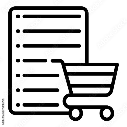 Vector Design Shopping List Icon Style