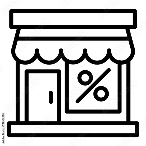 Vector Design Shop Window Icon Style