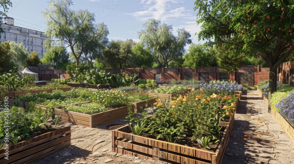 Exploring the Serenity of a Vibrant Urban Community Garden