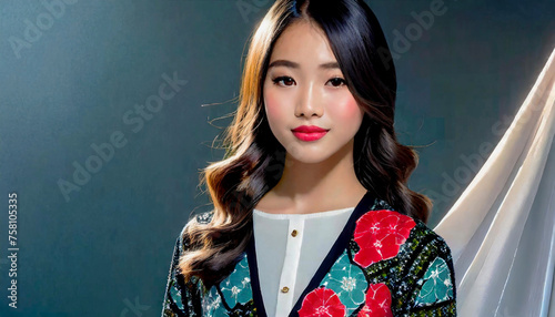 girl with long black hair
