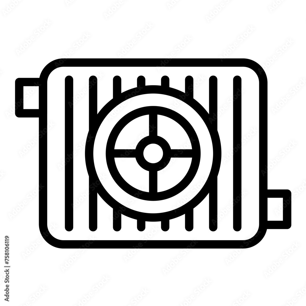Vector Design Radiator Icon Style Vector Design Radiator Icon Style