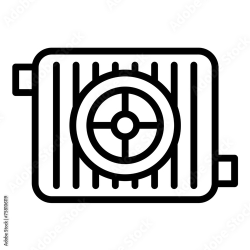 Vector Design Radiator Icon Style