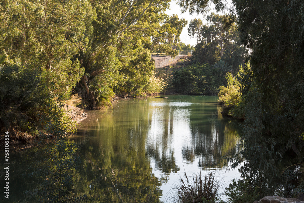 Jordan river - the place of baptism of Jesus Christ, Israel