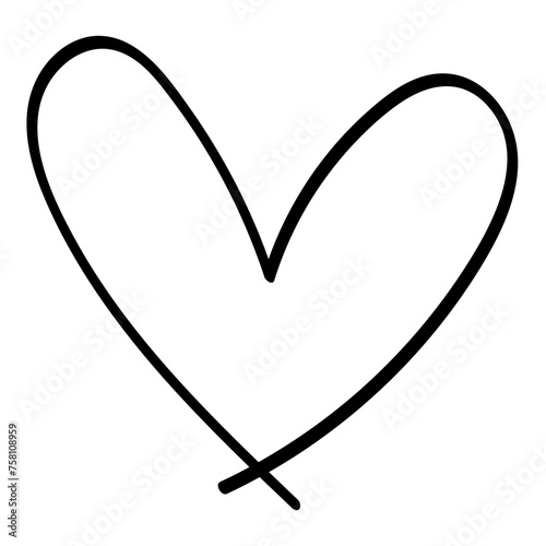 Hand Drawn Heart Vector Illustration. 2 photo