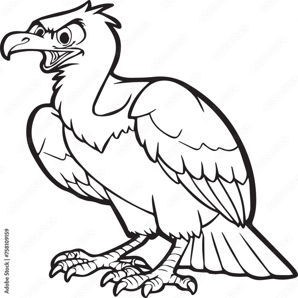 Fototapeta premium Bird coloring pages. Bird outline vector for coloring book