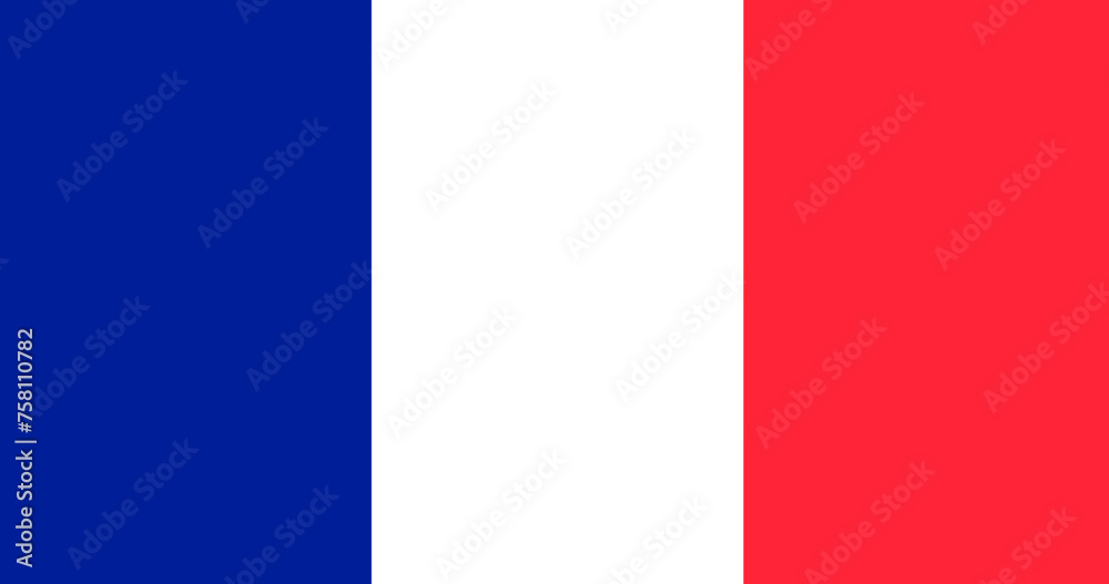 Classic French Tricolor Flag - High-Quality Digital Image for Educational Purposes, Cultural Representations, and National Pride Displays