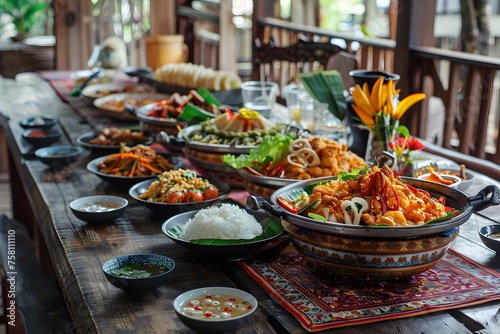 Thai food looks delicious, a beautiful arrangement of precious ingredients.