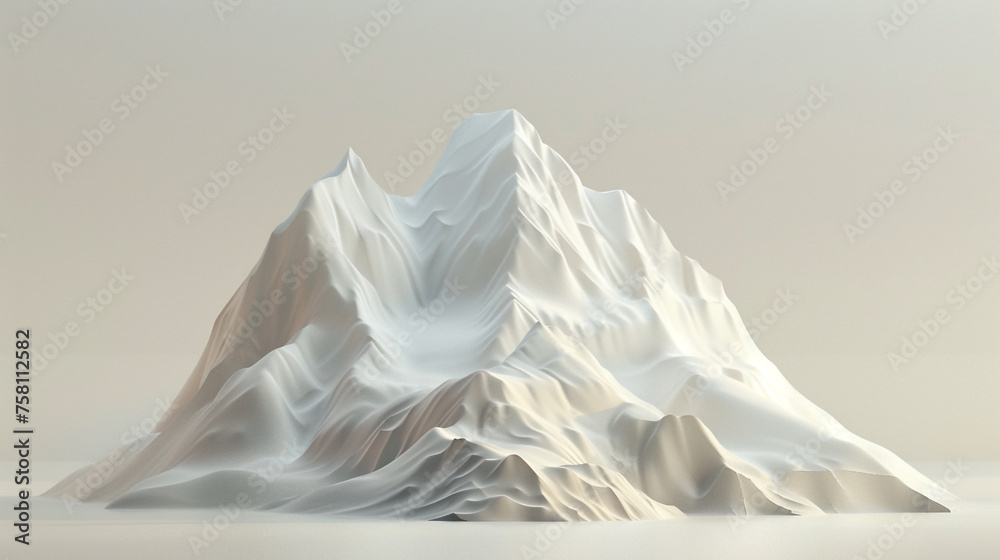 Illustration of a snowy and foggy mountain. Isolated on plain background. Illustration of a snowy and foggy mountain. Isolated on plain background.