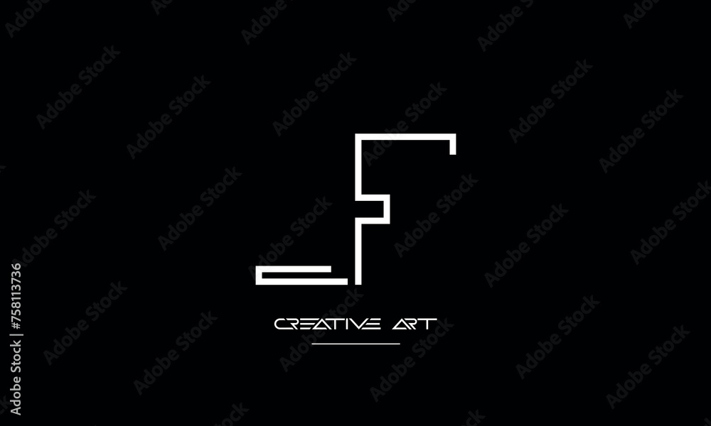 FL, LF, F, L abstract letters logo monogram FL, LF, F, L abstract letters logo monogram