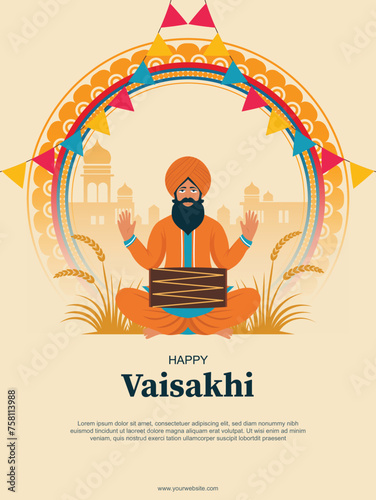 Vaisakhi background. Religious