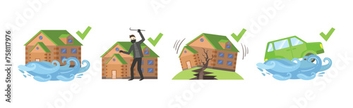 Insurance Case and Risk Security Against Unpleasant Incident Vector Set