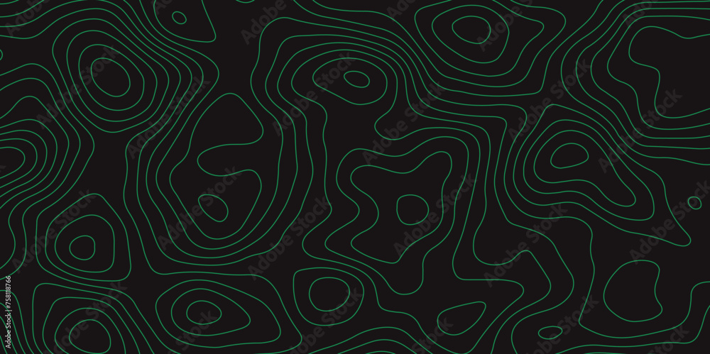 Fototapeta premium Abstract design with Seamless pattern with lines Topographic map. geographic mountain relief. Retro topographic map. geographic contour map paper texture. terrain path isolated on a background.