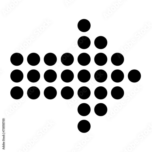 Dotted arrow. Dot style sign