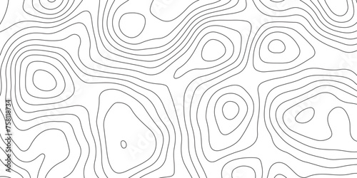 Abstract design with Seamless pattern with lines Topographic map. geographic mountain relief. Retro topographic map. geographic contour map paper texture. terrain path isolated on a background.