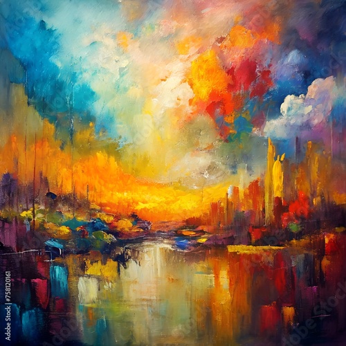 Abstract oil paint background