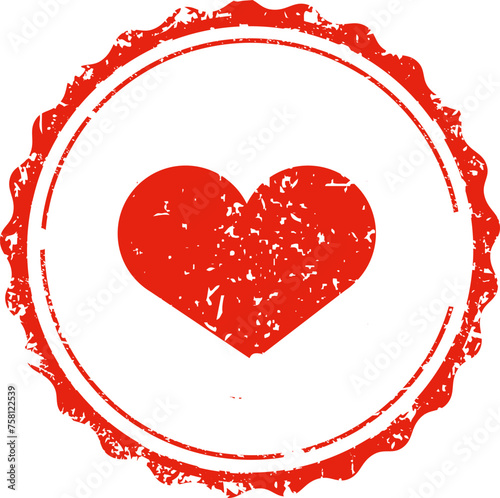 Round heart stamp