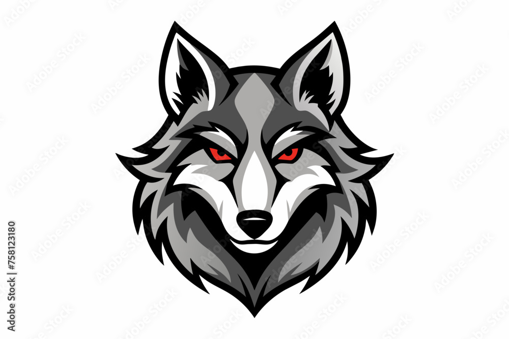 Wolf head logo on a white background Wolf head logo on a white background