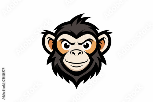 Monkey face logo on a white background