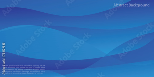 Teal background. Abstract very saturated light bluish cyan pattern with translucent curved line. Vector EPS10