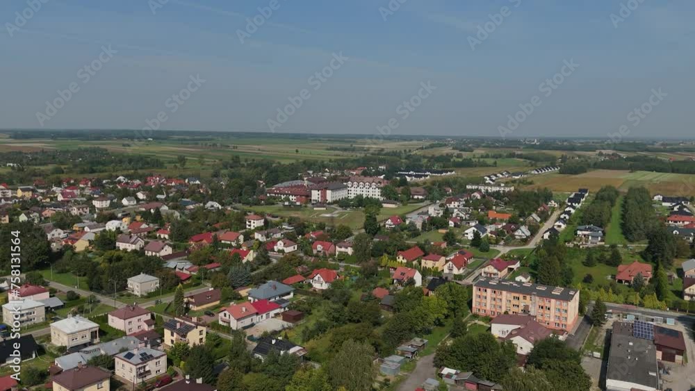 Beautiful Panorama Hospital Lubaczow Aerial View Poland Beautiful Panorama Hospital Lubaczow Aerial View Poland