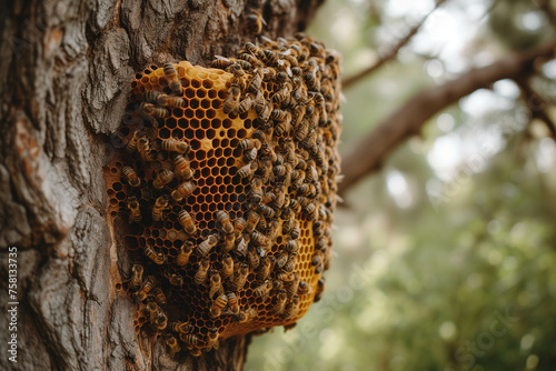 Bees that build nests in large trees.
