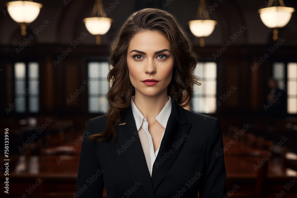 Obraz premium Generative AI image of female teacher academic in classroom