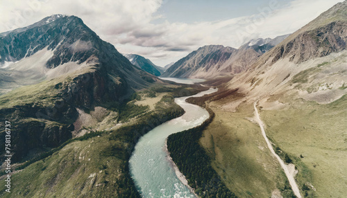 Drone photography of stunning mountains and rivers