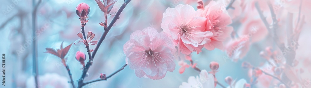Fototapeta premium A dreamy pastel color palette that evokes a sense of tranquility