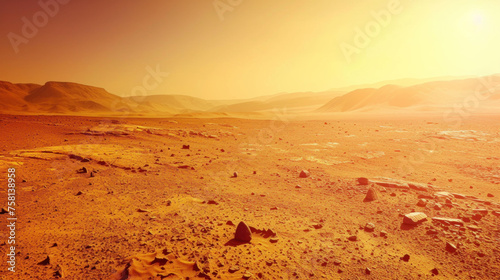 Lifeless plain on Mars