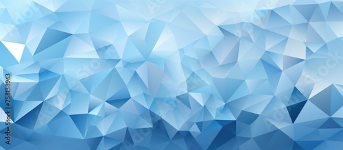 polygon abstract background in light blue color. Triangular geometric pattern with gradient for design.