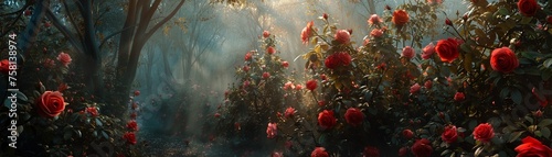 A surreal garden of talking roses in a spellbinding display photo
