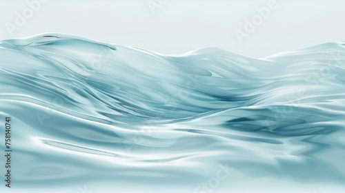 a horizontal light blue stream of water, meticulously designed to appear realistic against a white background, evoking a sense of tranquility and elegance. SEAMLESS PATTERN