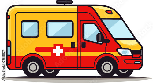 Ambulance Crew on Standby Vector Illustration