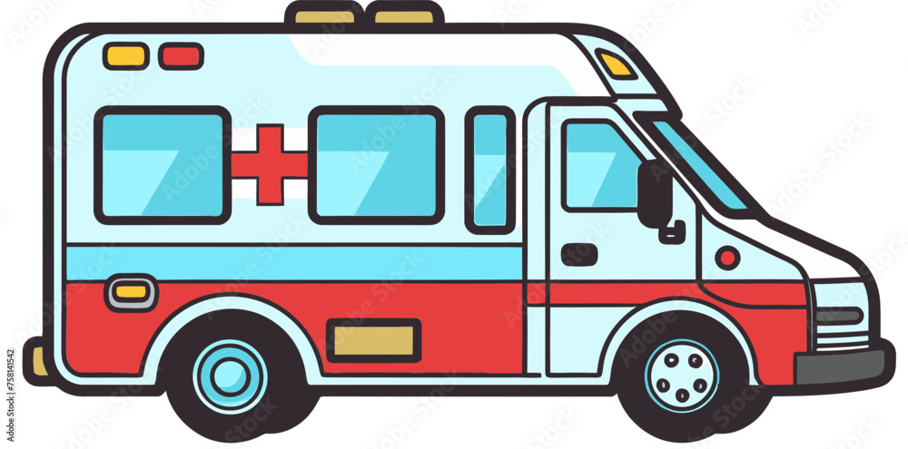 Ambulance Emergency Rescue Concept Vector Illustration
