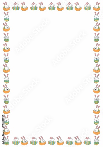 Easter Egg writing paper-template 