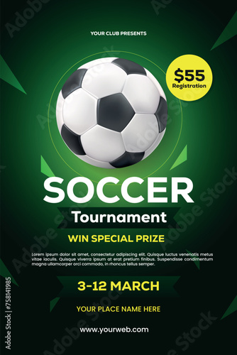 soccer Tournament Flyer,  Poster Design © Creativefrndz