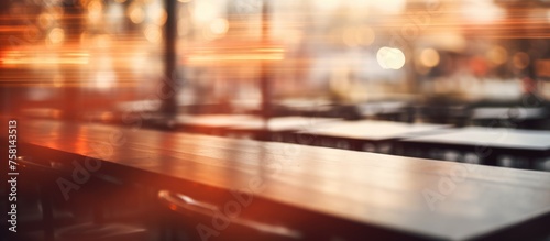 Wallpaper Mural Blurred image for abstract restaurant table . Torontodigital.ca