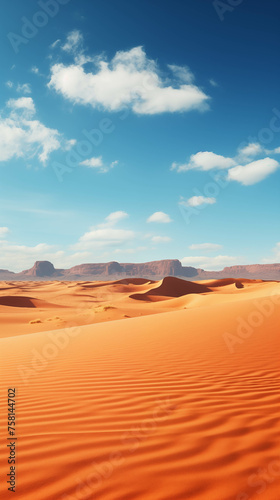 A dry  uninhabited desert landscape.