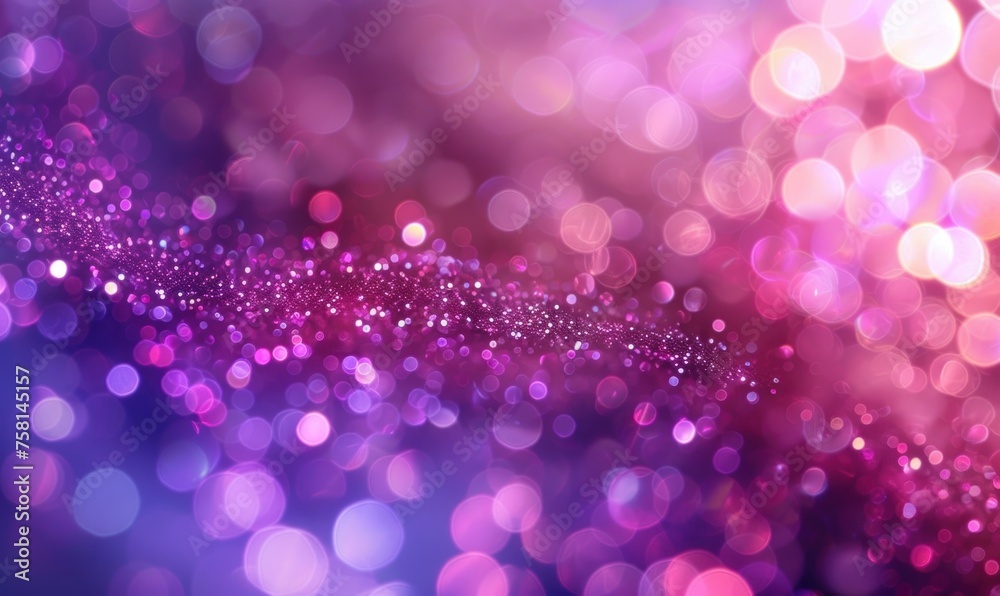 Purple and pink glitter bokeh abstract background. Holiday concept.