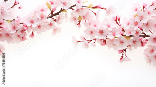 A mesmerizing animation of blooming flowers encircling a blank space, ready to hold your text or logo. photo