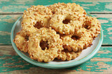 Cookies rings with nuts