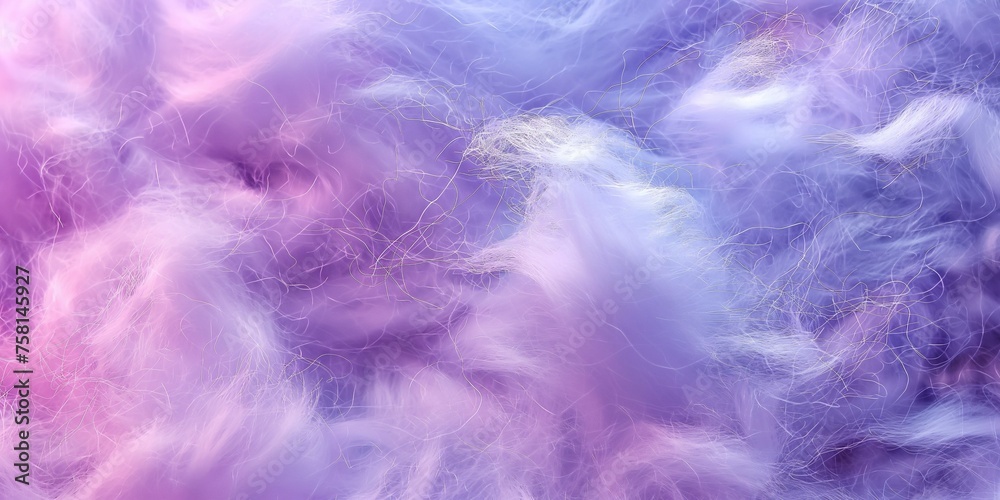 Fototapeta premium Textured background with white fur or wool illuminated with neon pink and purple light
