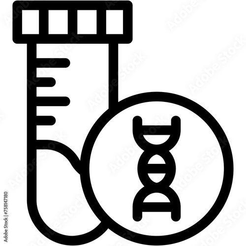 Vector Icon Test Tube, Analysis, Sample, Genetics, Pcr Test