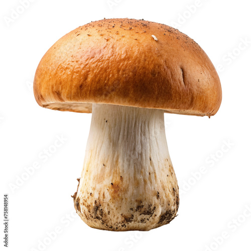 Porcini mushroom isolated on Transparent background.