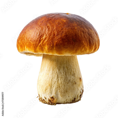 Porcini mushroom isolated on Transparent background.