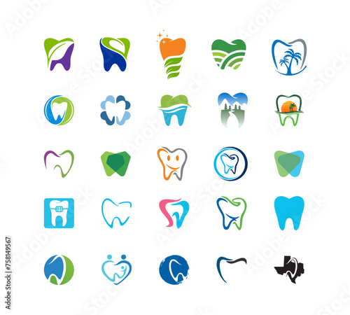 DENTAL LOGO VECTOR SET COLLECTION