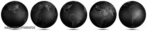 Earth, planet - globe world set