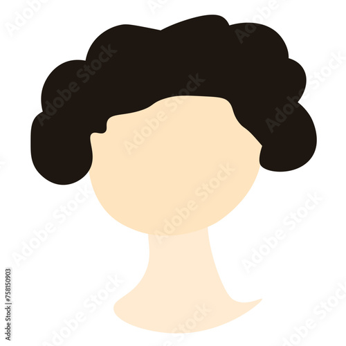 Black Curly Hair Fro White Skin Mannequin