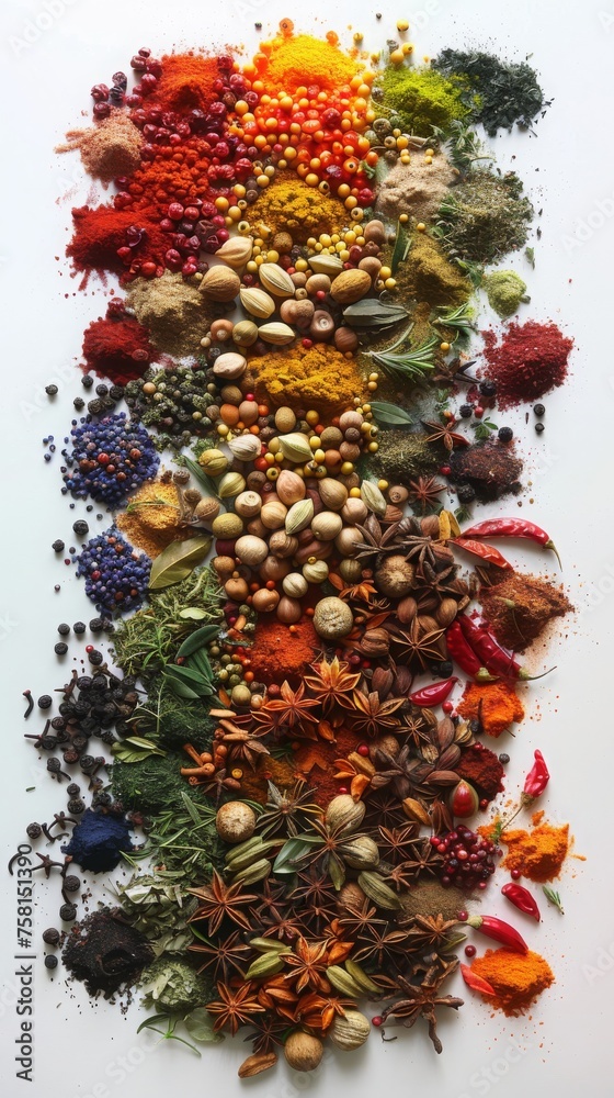 Assortment of Various Types of Spices