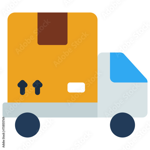 Lorry Delivering Parcel Icon